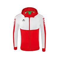 Veste d'entraînement Six Wings à capuche - Enfant - rouge/blanc