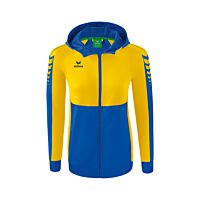 Veste d'entraînement Six Wings à capuche - Femme - bleu roi/jaune