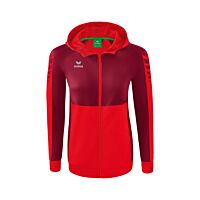 Veste d'entraînement Six Wings à capuche - Femme - rouge/bordeaux