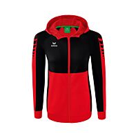 Veste d'entraînement Six Wings à capuche - Femme - rouge/noir