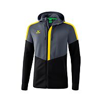 Veste d'entraînement à capuche Squad - Enfant - gris/noir/jaune