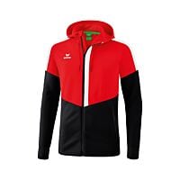 Veste d'entraînement à capuche Squad - Enfant - rouge/noir/blanc