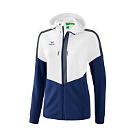 Veste d'entraînement à capuche Squad - Femme - blanc/bleu marine/gris