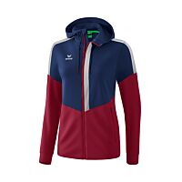 Veste d'entraînement à capuche Squad - Femme - bleu marine/bordeaux/gris