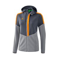 Veste d'entraînement à capuche Squad - Femme - gris/gris/corail