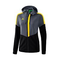Veste d'entraînement à capuche Squad - Femme - gris/noir/jaune