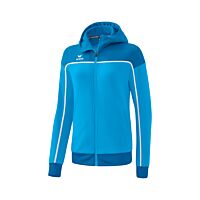 Veste d'entraînement avec capuche CHANGE by erima - Femme - bleu curaçao/mykonos/blanc
