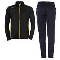 Veste et pantalon de survêtement Essential - Noir/jaune Citron - Adulte
