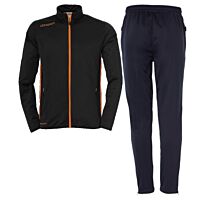 Veste et pantalon de survêtement Essential - Noir/orange Fluo - Adulte