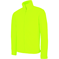 Veste polaire zippée homme - Jaune- Fluo