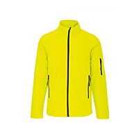 Veste softshell homme - jaune flurorescent