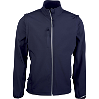 Veste softshell sport manches amovibles - homme - bleu marine