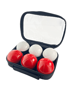 2 triplettes de Pétanque avec Sacoche et But - Blanche Strie Z + Rouge Strie Z
