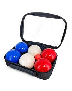 2 triplettes de Pétanque tricolore avec sacoche et but