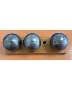 Paire De Boules De Pétanque Anciennes Vintage - Sans Marque, Fabriquées En France