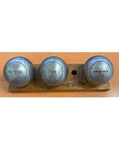 OBUT BOULE NOIRE CX Cou Striée - 74mm - 720g - 1 - gravée nounours