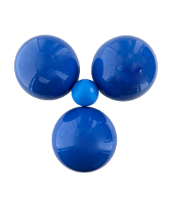 3 Boules de Pétanque Bleues avec Sacoche et But