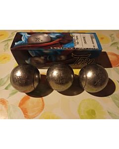 Toro Petank Inox Striée - 76mm - 700g - TENNIS - gravée }QUENTIN}