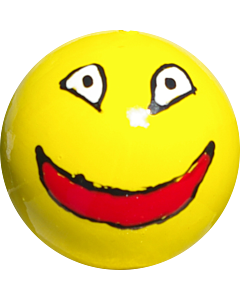But buis Smiley jaune bouche ouverte peint à la main