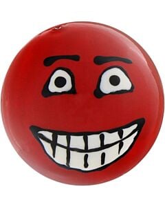But buis Smiley rouge peint à la main
