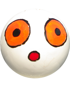 But buis Smiley yeux oranges peint à la main