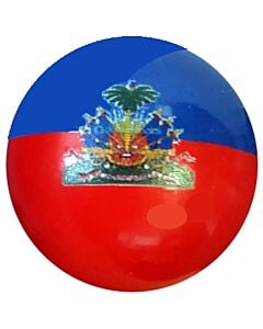 But buis laqué aux couleurs de Haïti