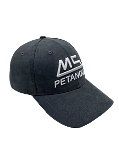 Casquette MS Pétanque Suédine Gris et blanc