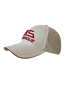 Casquette MS Pétanque Suédine Sable et Rouge