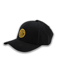 Casquette noire logo vintage moutarde