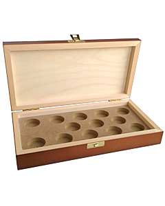 Coffret 13 buts en bois foncé