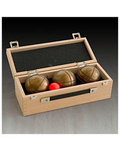 Coffret bois La Boule Bleue 3 boules 