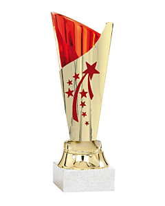 Coupe de pétanque or et rouge 28cm