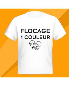 Flocage monochrome d'un logo taille max. 625 cm2
