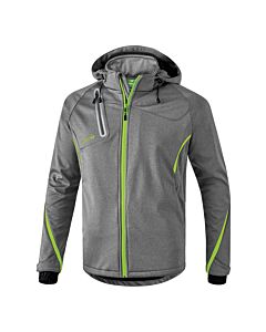 Fonction veste Softshell (étanche et respirante) - Enfant - gris chiné/vert gecko