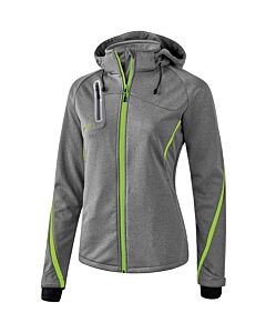 Fonction veste Softshell (étanche et respirante) - Femme - gris chiné/vert gecko