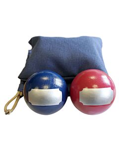Jeu de 4 boules en bois laquées