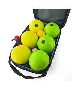 Jeu de 6 boules PVC - 74mm/680g - Anis/Citron