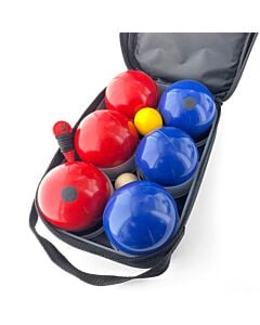 Jeu de 6 boules PVC - 74mm/680g - Marine/Rouge