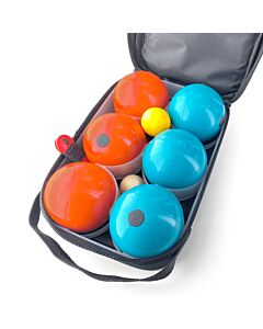 Jeu de 6 boules PVC - 74mm/680g - Turquoise/Orange