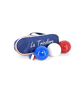 Kit Pétanque Tricolore avec Triplette Sacoche et But - Lisse