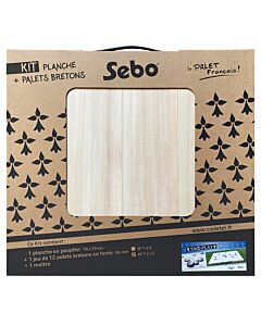 Kit Planche en bois avec 12 palets en fonte bretons