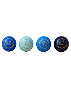 LA BOULE BLEUE Lots de 4 buts collectors bleu