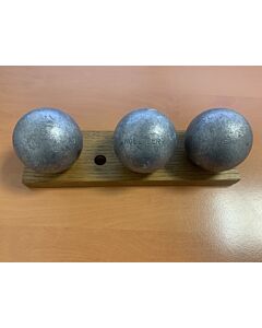 LA BOULE BLEUE "Prestige Inox 110" - 74mm - 680g - gravé NOEL BERT
