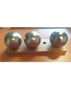 LA BOULE BLEUE "Super inox 125" - 73mm - 710g - gravé PATRICK BLANC