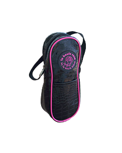 La Boule Bleue sacoche imitation Croco La boule rose