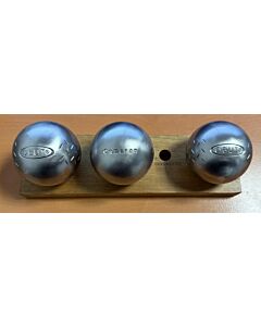 Obut Loisir Inox - Jeu de 3 boules - 73mm - 620g - Chevron - gravée Cameron