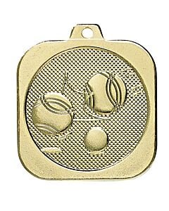 Médaille dorée pétanque 35mm avec son ruban tricolore