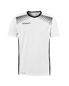 Maillot manches courtes Goal - Blanc/noir - Enfant