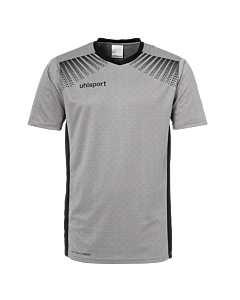 Maillot manches courtes Goal - Gris Foncé Chiné/noir - Enfant