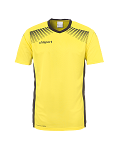 Maillot manches courtes Goal - Jaune Citron/noir - Enfant